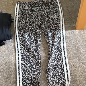 Adidas Black and White Patterned Pants
